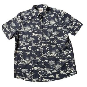 Reyn Spooner Cooperstown Collection Chicago Cubs Mens XL Hawaiian Polo Shirt